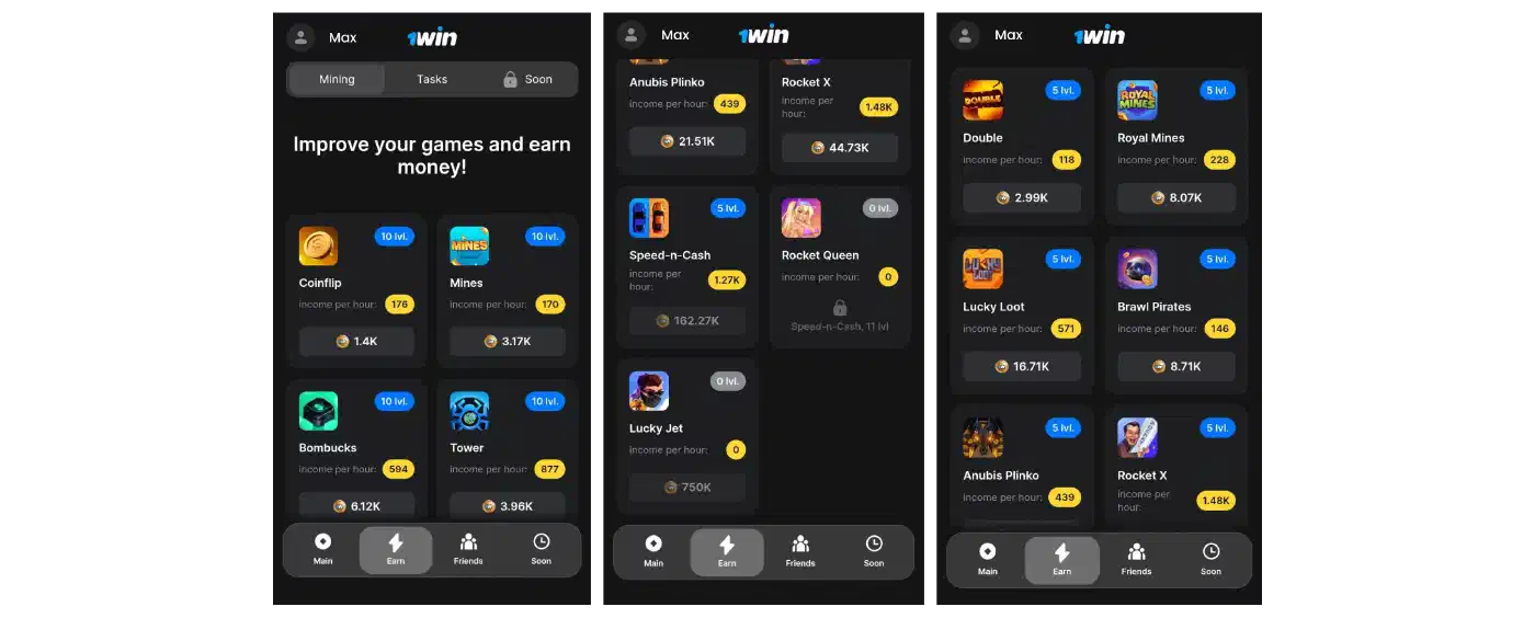 1win crypto clicker Telegram